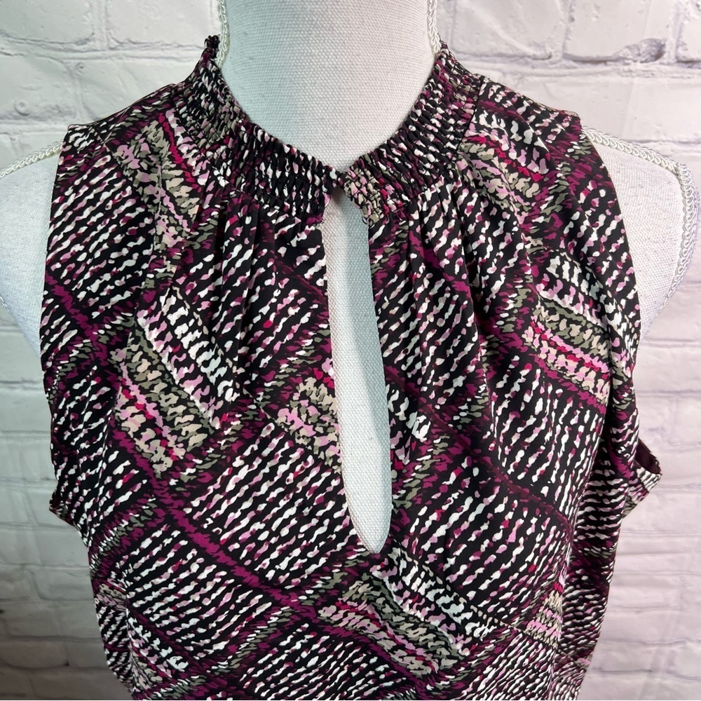 White House Black Market Black and Purple Dress - Picture 2 of 9